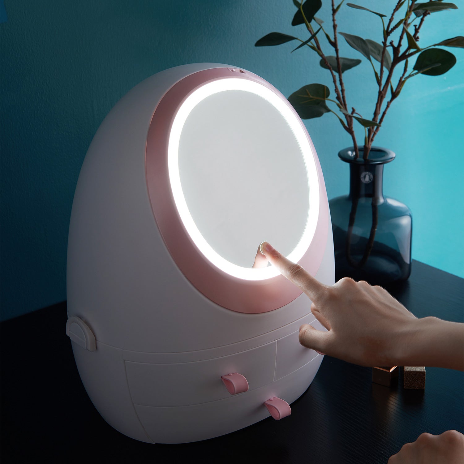 Dustproof LED Makeup Storage