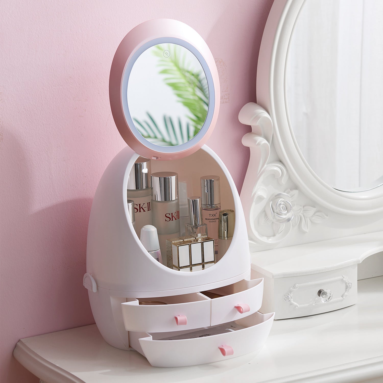 Dustproof LED Makeup Storage