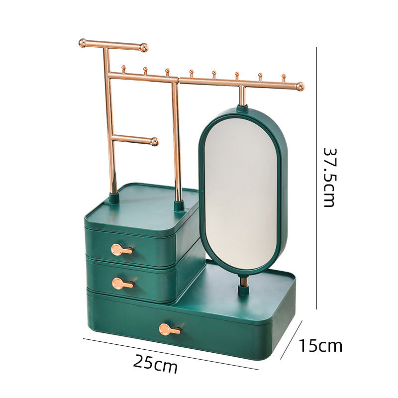 Jewelry and Cosmetic Storage with Mirror Organizer