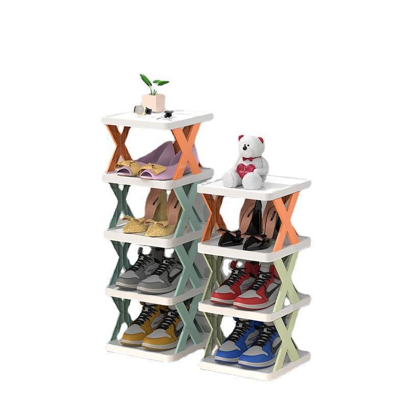 Stackable Shoe Storage Shelves in X Shape