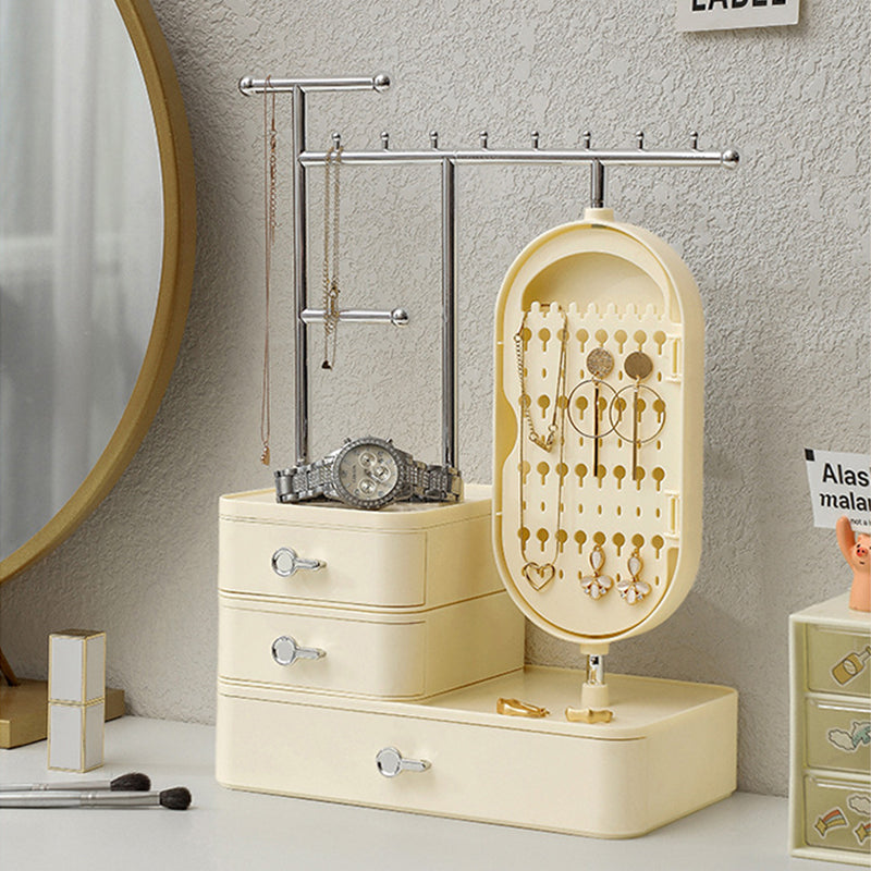 Jewelry and Cosmetic Storage with Mirror Organizer