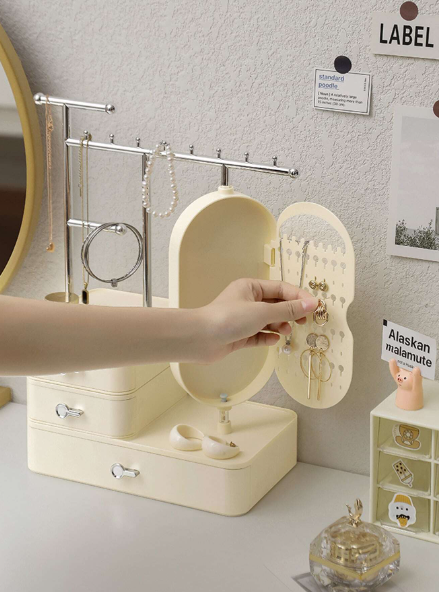 Jewelry and Cosmetic Storage with Mirror Organizer