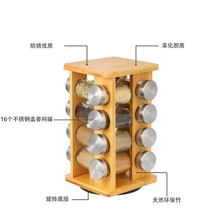 Bamboo Rotating Rack